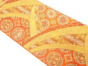 華紋に古典柄・花更紗模様織り出し　袋帯